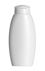 white plastic bottle isolated on white background