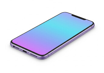 Modern Smartphone &ndash; Sleek Glass Screen with Rounded Edges and Bottom Port Detail
