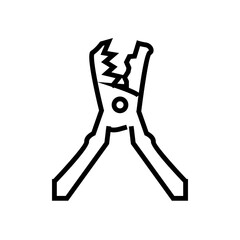 vector illustration of a pliers tool icon