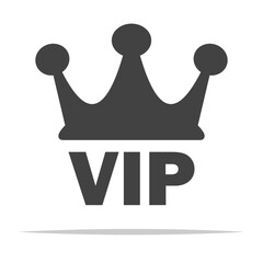 VIP crown icon vector isolated illustration