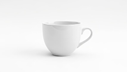 White Ceramic Mug Simple Curved Handle Minimalist Aesthetic Product Photography Studio Quality Home Decor Essential.jpg