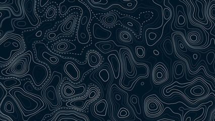 Vector illustration. Abstract contours form digital landscape, mimicking terrain of technological advancements and innovation. Concept of technology, science. Wallpaper. Pattern. © Creative