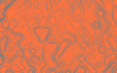 Fototapeta premium Vector illustration. Abstract contours form digital landscape, mimicking terrain of technological advancements and innovation. Concept of technology, science. Wallpaper. Pattern.