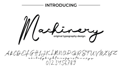 Machinery - Elegant Script Font for Smooth Handwritten Design and Creative Typography