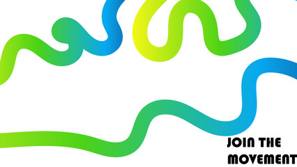 Abstract Background with Color Gradient Line Shapes. Abstract Wavy Ribbons