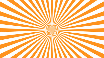 Vibrant orange and white radial sunburst pattern with central focal point
