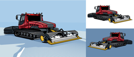 Snow Groomer Machine with Tracked Chassis Design