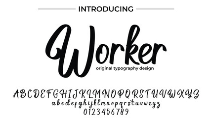 Worker - Elegant Script Font for Smooth Handwritten Design and Creative Typography