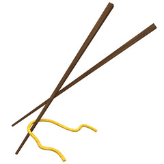 Chopsticks 3D Illustration