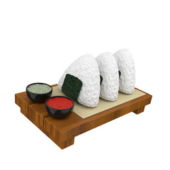 Onigiri 3D Illustration