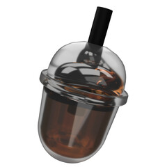 Milk Tea 3D Illustration