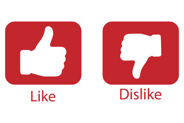 Thumbs Up and Down Icons – Vector Like & Dislike Symbols