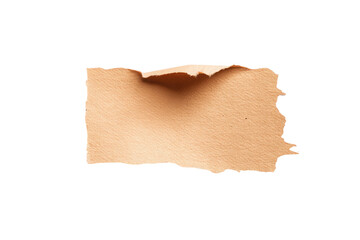 Old burnt paper fragment with ragged edges and aged parchment appearance isolated on transparent background