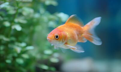 round goldfish with tiny mouth and innocent look