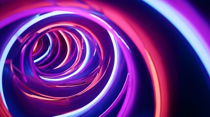 Vivid neon tunnel evokes futuristic design a mesmerizing abstract digital innovation concept