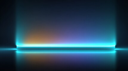 Soft Blue Gradient Corporate Background with Thin Glowing Bottom Line and Large Open Copy Space for Professional Business Presentations