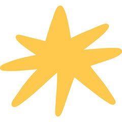 Gold Spark Hand-Drawn Abstract Firework Illustration for New Year Celebration