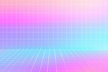 Futuristic pastel gradient grid background &mdash; smooth glow abstract UI wallpaper
