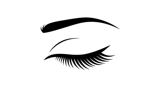 Vector set of female eyes featuring glamorous eyelashes and eyebrows for beauty fashion illustration and cosmetic design