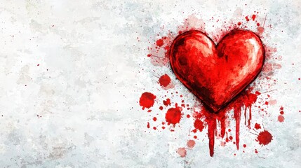 Emotional expression of love art studio digital artwork abstract background close-up heart concept