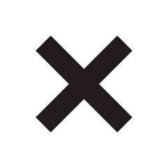 Obraz premium Black graphic depicting a crossing shape