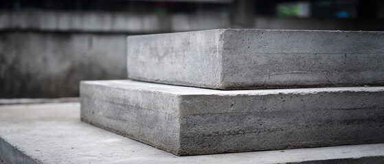 Concrete slab masonry pier cap stacked urban