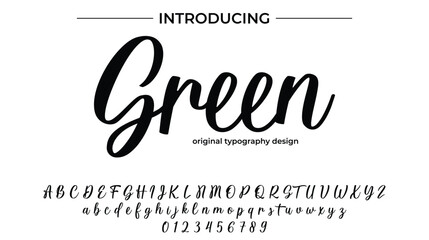 Green - Elegant Script Font for Smooth Handwritten Design and Creative Typography