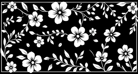 dark, seamless, floral, background, pattern, flowers, botanical, nature, bloom, blossom, petals, leaves, foliage, vintage, elegant, luxury, moody, dramatic, night, black, deep, rich, ornate, decorativ
