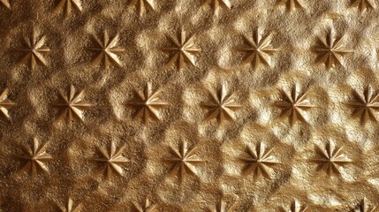 globule. Close-up of hammered metal surface with star-shaped reflections. safety posters, maintenance manuals, designed for precision metalworking and fabrication facilities, supports safety.