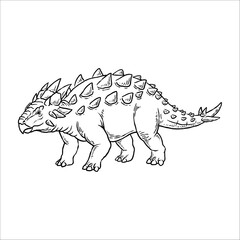 Dinosaur hand drawn vector illustration
