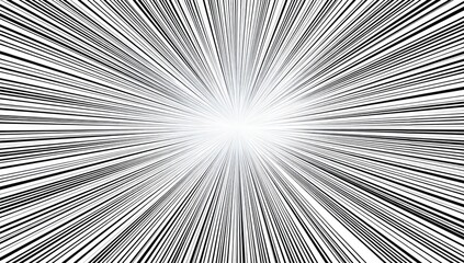 Abstract illustration of radial black lines emanating from center