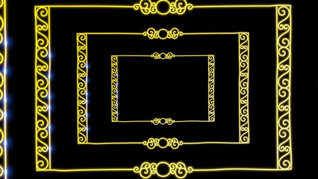 Golden Luxary Border Design Element