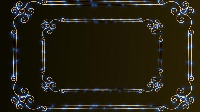 Golden Luxary Border Design Element