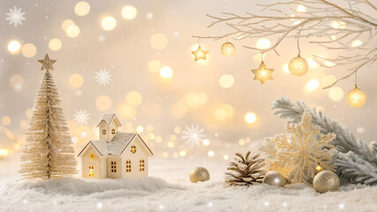 christmas tree with snow