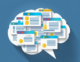 Human brain visualized as overloaded browser tabs