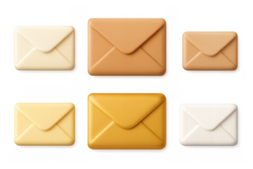 Simple envelope icon set for communication and design projects