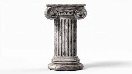 Fototapeta premium Greek column isolated on white background