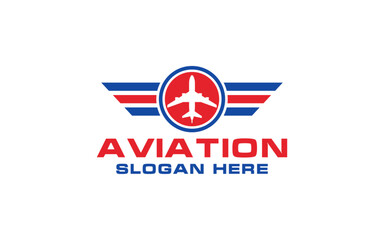 Travel agency logo featuring an airplane