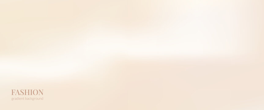 Peach beige creamy gradient background. Neutral pearl beige abstract gradation backdrop. Vector nude pink pale colors textured bg. Simple fuzzy fashion design. Cover soft fashion background.