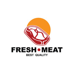fresh meat logo vector design. Meat store emblems logo
