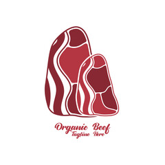 fresh meat logo vector design. Meat store emblems logo