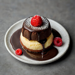 cheesecake with strawberries, white background