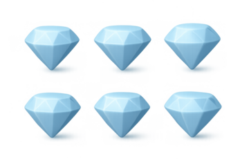 Geometric diamond icon set for digital design and compositing