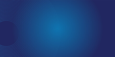 Obraz premium Dark blue abstract vector background with bright and elegant glowing circle lines stacked together, 3D cover of business presentation banner or night party. modern