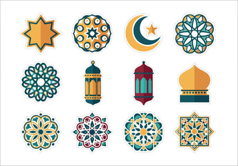 Elegant Islamic Art Collection Ornate Geometric Patterns and Ramadan Symbols