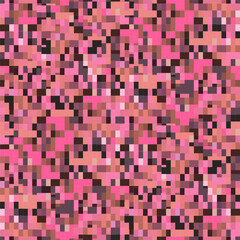 Holiday background with bokeh effect abstract pixel vector texture in pink halftones. Modern seamless pattern for cover, mobil apps, web banner, printing on t-shirts, home textile, bedding, fabric