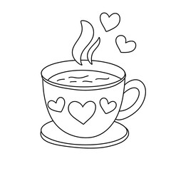 Kawaii Valentine Line Art Clipart Bundle, Cute Christmas Stamps PNG JPEG, 