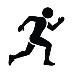 Runner silhouette in motion representing speed and athletic training