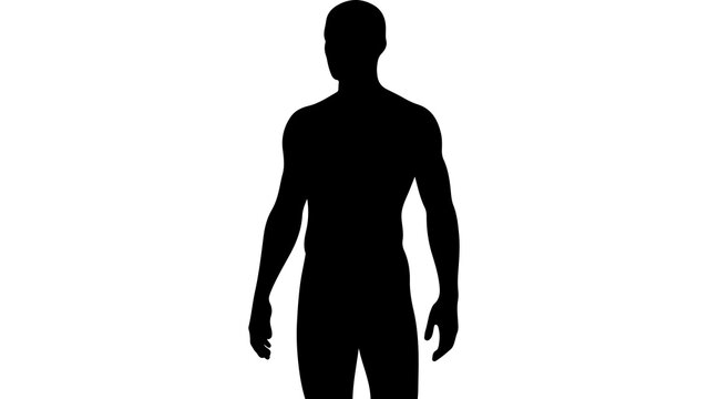Male silhouette with transparent background