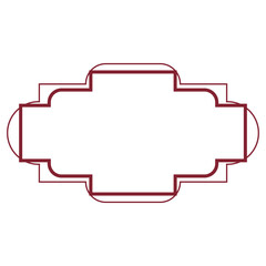 simple red chinese border fra...